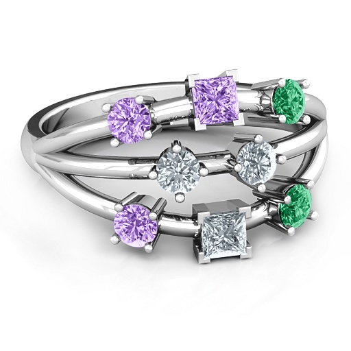 Sterling Silver  Cosmic Energy  Ring - All Birthstone&trade;