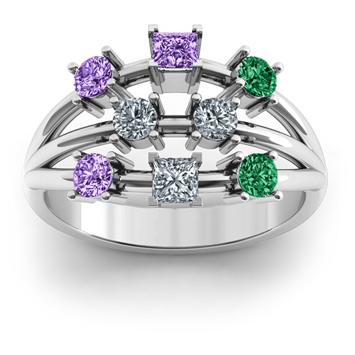 Sterling Silver  Cosmic Energy  Ring - All Birthstone&trade;