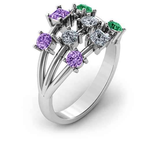 Sterling Silver  Cosmic Energy  Ring - All Birthstone&trade;