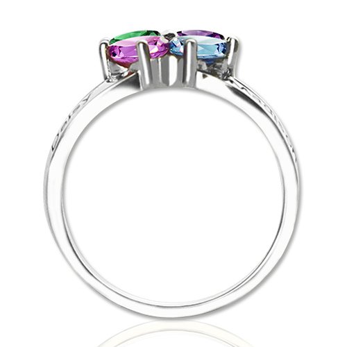 Personalised Mothers Name Ring with Birthstone Sterling Silver  - All Birthstone&trade;