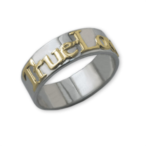 Personalised Promise Ring in 18ct Gold and Silver - All Birthstone&trade;