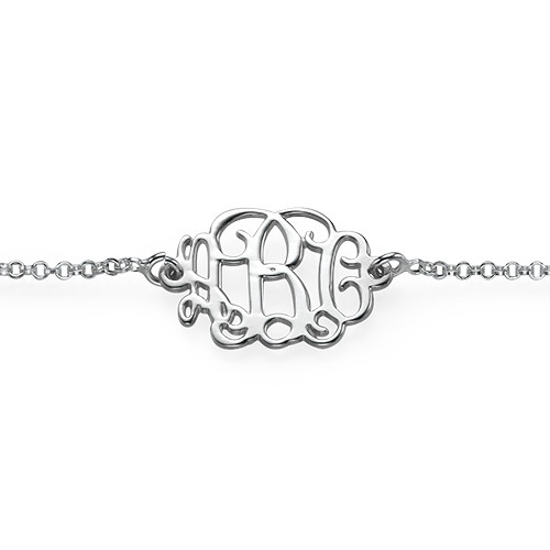 Sterling Silver Initials Bracelet /Anklet - All Birthstone&trade;