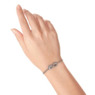 Sterling Silver Double the Love Infinity Bracelet - All Birthstone&trade;