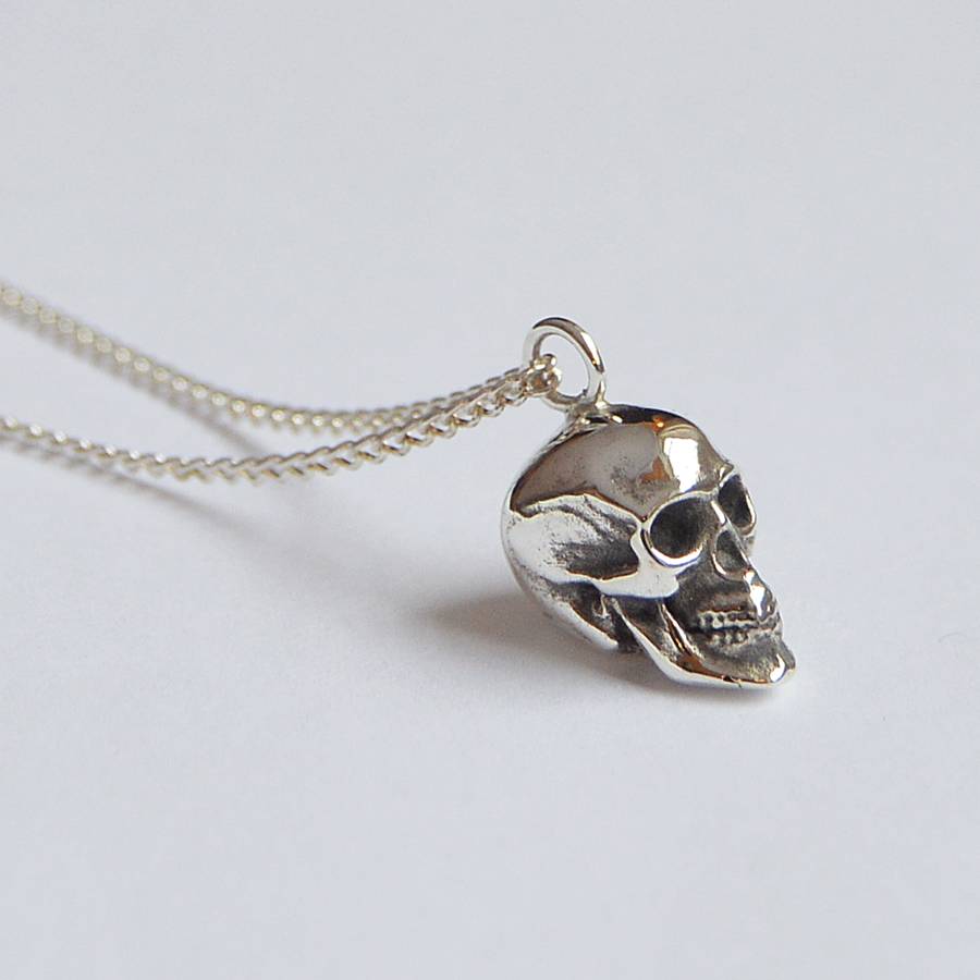 Silver Skull Pendant - All Birthstone&trade;